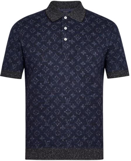 louis vuitton navy blue polo shirt